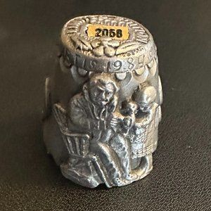 Norman Rockwell Thimble Pewter - Curtis 1984 Limited Edition 2058/25000